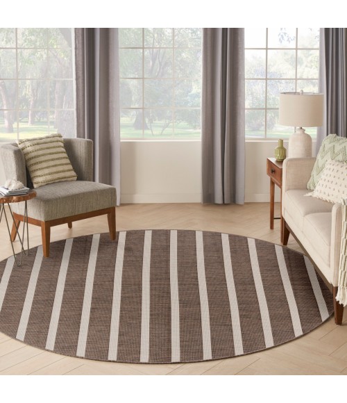 Nourison Positano Natural Ivory POS03 6 ft. X Round Rug