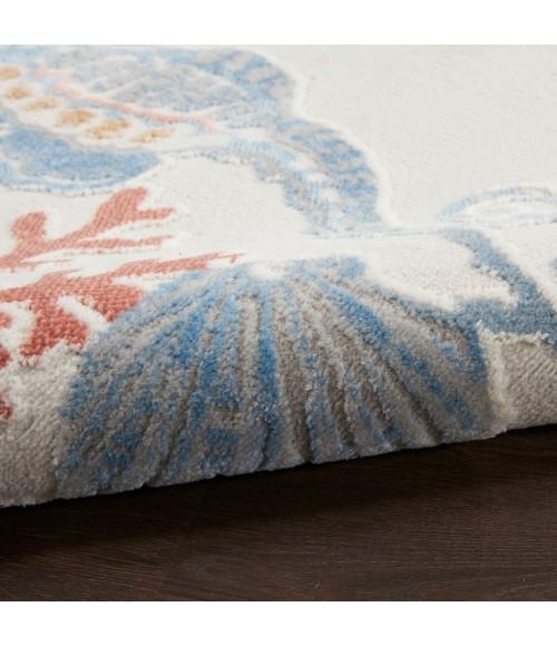 Nourison Pompeii Ivory Multicolor PMP03 5 ft. 3 in. X 7 ft. 3 in. Rect. Rug