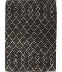 Nourison Geometric Shag Charcoal GOS01 5 ft. 3 in. X 7 ft. 3 in. Rect. Rug