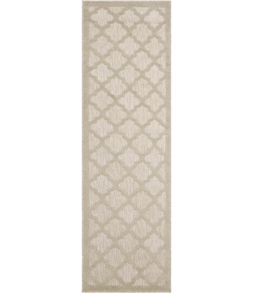 Nourison Easy Care Cream NES01 2 ft. 2 in. X 10 ft. Rect. Rug