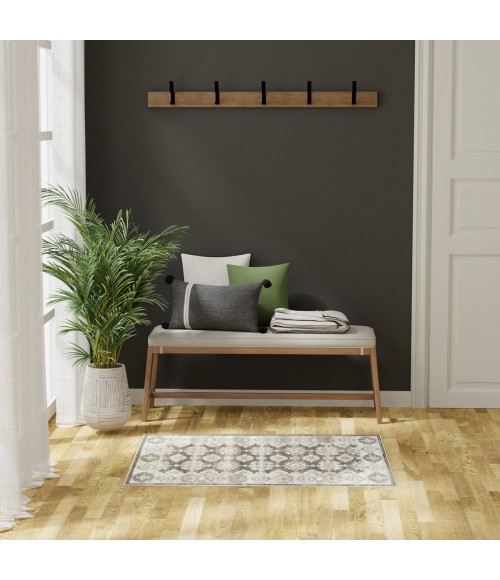 Nourison Dekor Ivory Brown DEK02 2 ft. X 4 ft. Rect. Rug