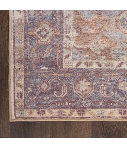 Nourison Vintage Washables Ivory Purple VWS13 5 ft. 3 in. X 7 ft. 3 in. Rect. Rug