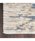 Nourison Luxurious Shag Light Blue Grey LXR10 6 ft. 7 in. X 9 ft. 2 in. Rect. Rug