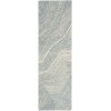 DKNY Pure Angles 2ft. 3in. x 7ft. 6in. Ivory Blue Modern Indoor Rug