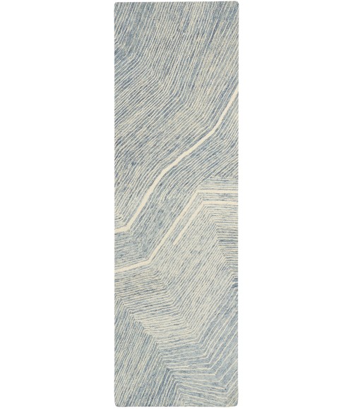 DKNY Pure Angles Ivory Blue ANG01 8 ft. Rect. Rug