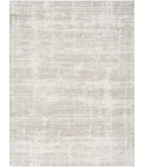 Nourison Modern Shag Ivory Grey MMD04 7 ft. 10 in. X 9 ft. 10 in. Rect. Rug