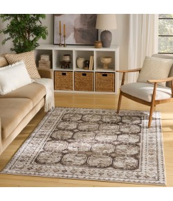 Nourison Home Dekor DEK01 Ivory Brown 4 ft. X 6 ft. Area Rug