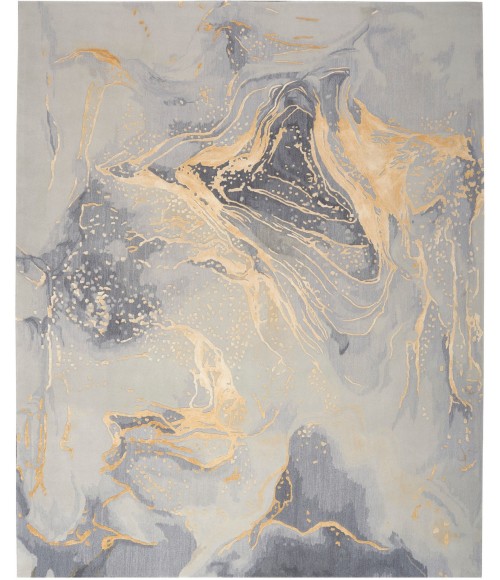 Nourison Prismatic Grey Gold PRS28 12 ft. X 15 ft. Rect. Rug