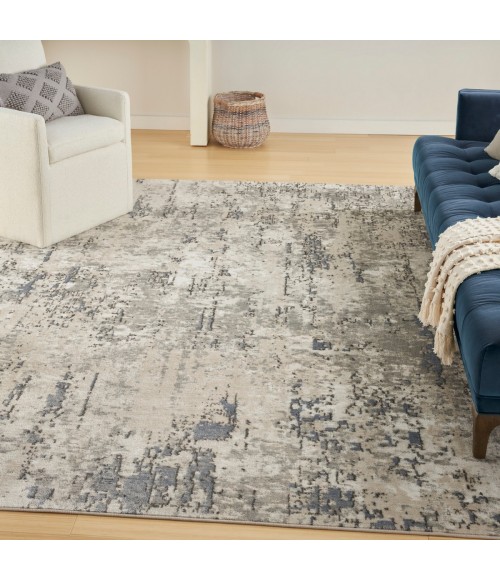 Nourison Concerto Ivory Blue Grey CNC01 5 ft. 3 in. X 7 ft. 3 in. Rect. Rug