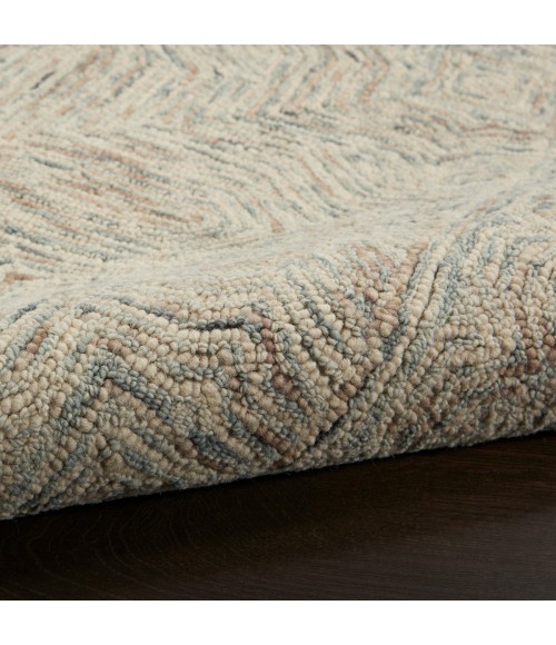 Nourison Interlock Blue Ivory ITL03 5 ft. X 8 ft. Rect. Rug