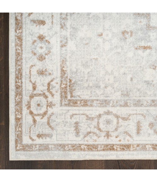 Nourison Astra Machine Washable Grey ASW11 2 ft. 2 in. x 8 ft. Rect. Rug