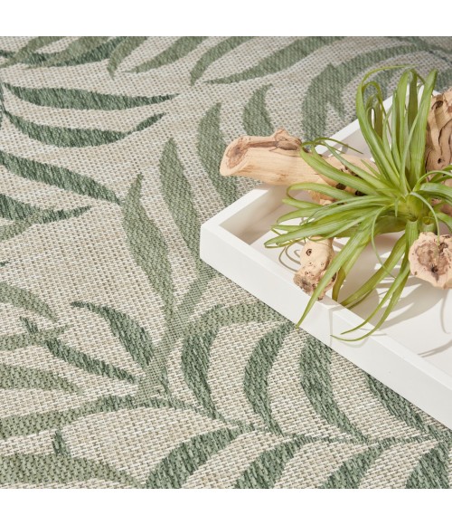 Nourison Garden Oasis Ivory Green GOA01 10 ft. X 14 ft. Rect. Rug