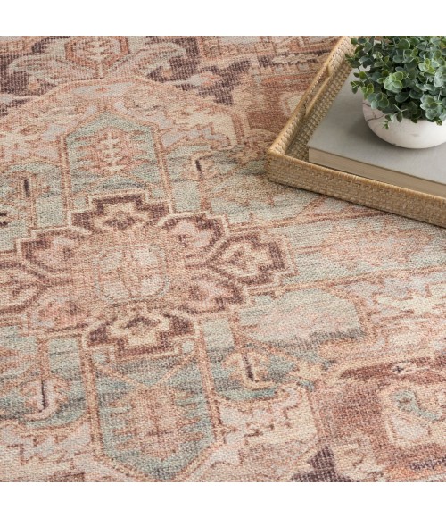 Nourison Vintage Washables Coral Mint VWS11 5 ft. 3 in. X 7 ft. 3 in. Rect. Rug