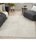 Nourison Cozy Modern Ivory Black Rug CMD01 6 ft. 7 in. X 9 ft. Rect. - Rugs Town Nourison Cozy Modern Ivory Black CMD01 6 ft. 7 in. X 9 ft. Rect. Rug
