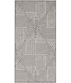 Nourison Textured Home Charcoal Ivory TXH02 2 ft. 2 in. X 3 ft. 9 in. Rect. Rug