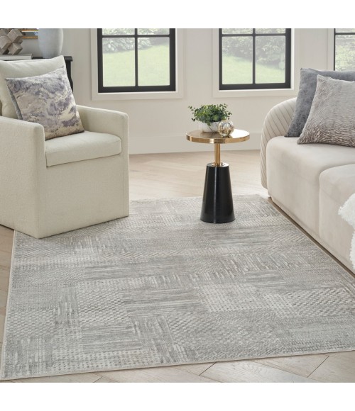 Nourison Glam Silver Grey GLM09 3 ft. 11 in. X 5 ft. 11 in. Rect. Rug