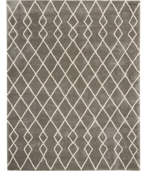 Nourison Geometric Shag Silver GOS01 7 ft. 10 in. X 9 ft. 10 in. Rect. Rug