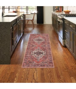 Nourison Brilliance Machine Washable Rust Multicolor WSB03 2 ft. X 6 ft. Rect. Rug