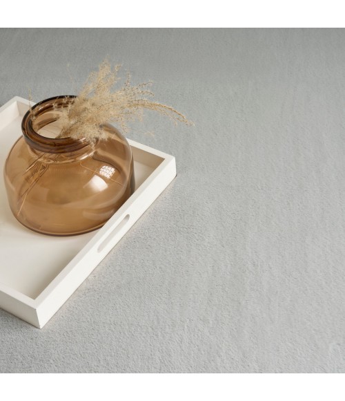 Nourison Soft Plush Rabbit Fur Silver SFF01 7 ft. 6 in. X 9 ft. 6 in. Rect. Rug