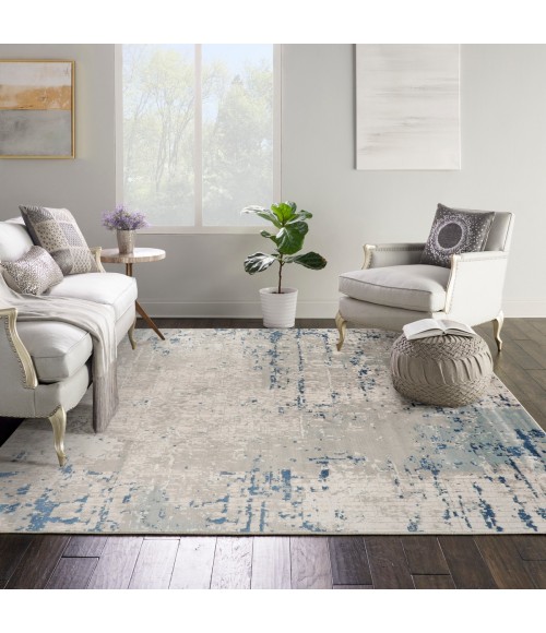 Nourison Concerto Ivory Grey Blue CNC01 10 ft. X Square Rug