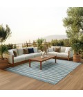 Nourison Positano Aqua Ivory POS03 6 ft. X 9 ft. Rect. Rug