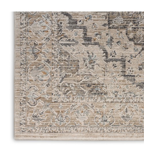 Nourison Nyle Ivory Taupe NYE04 2 ft. 3 in. X 10 ft. Rect. Rug