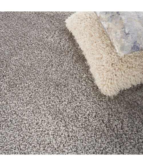 Nourison Luxurious Shag Silver LXR05 7 ft. 10 in. X 9 ft. 10 in. Rect. Rug