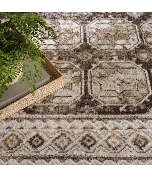 Nourison Dekor Ivory Brown DEK01 4 ft. X 6 ft. Rect. Rug