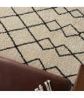 Nourison Geometric Shag Ivory/Charcoal GOS01 5 ft. 3 in. X 7 ft. 3 in. Rect. Rug