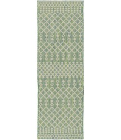 Nourison Positano Blue Green POS02 2 ft. 2 in. X 8 ft. Rect. Rug