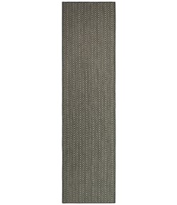 Nourison Horizon Indoor/Outdoor Charcoal HOZ02 2 ft. 2 in. X 8 ft. Rect. Rug