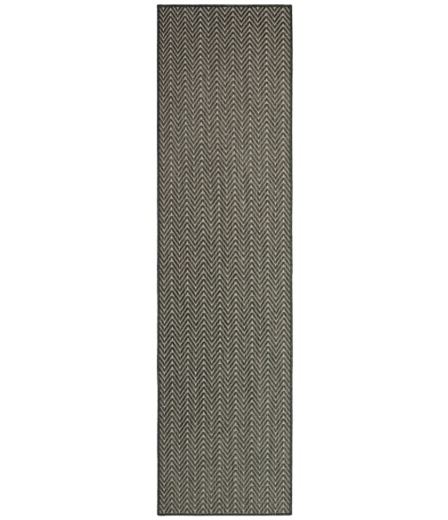 Nourison Horizon Indoor/Outdoor Charcoal HOZ02 2 ft. 2 in. X 8 ft. Rect. Rug