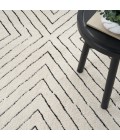Nourison Cozy Modern Ivory Black Rug CMD01 6 ft. 7 in. X 9 ft. Rect. - Rugs Town Nourison Cozy Modern Ivory Black CMD01 6 ft. 7 in. X 9 ft. Rect. Rug