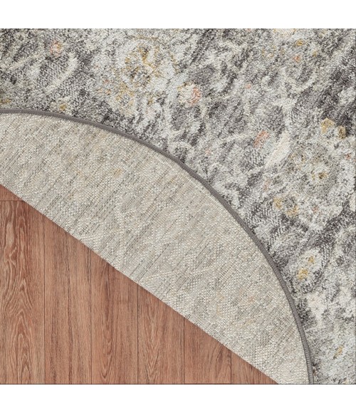 Nourison Oushak Home Charcoal OUS01 4 ft. X Round Rug