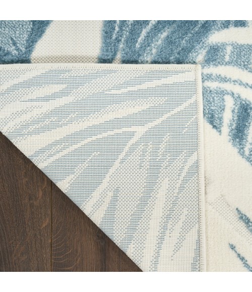 Nourison Aloha Ivory Blue ALH43 3 ft. 6 in. X 5 ft. 6 in. Rect. Rug