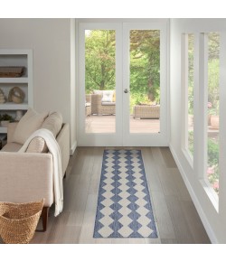 Nourison Positano Navy Blue POS04 2 ft. 2 in. X 10 ft. Rect. Rug