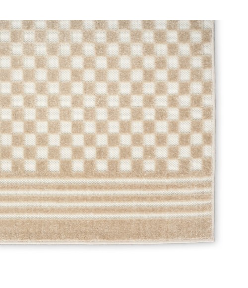 Nourison Casual Beige CSU02 2 ft. X 6 ft. Rect. Rug