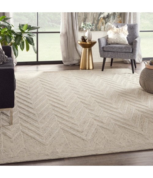 Nourison Interlock Ivory/Grey ITL04 8 ft. X 11 ft. Rect. Rug