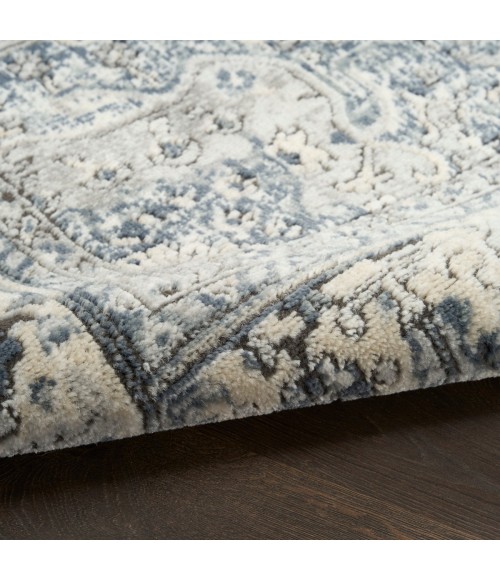 Nourison Quarry Ivory Navy QUA18 8 ft. X 10 ft. Rect. Rug