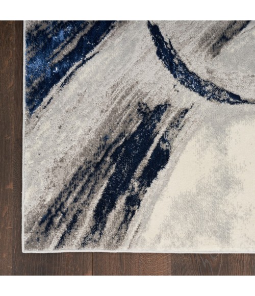 Nourison Splash Grey Navy BSK02 8 ft. Rect. Rug