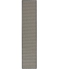 Nourison Courtyard Black White COU01 2 ft. 2 in. X 8 ft. Rect. Rug