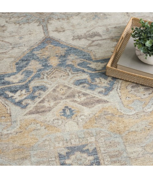 Nourison Vintage Washables Blue Green VWS13 5 ft. 3 in. X 7 ft. 3 in. Rect. Rug