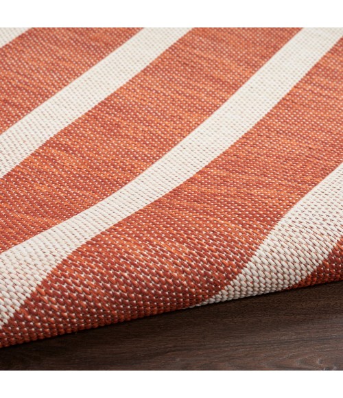 Nourison Positano Terracotta Ivory POS03 2 ft. 2 in. X 12 ft. Rect. Rug