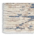 Nourison Luxurious Shag Light Blue Grey LXR10 6 ft. 7 in. X 9 ft. 2 in. Rect. Rug