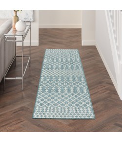 Nourison Positano Aqua POS02 2 ft. X 6 ft. Rect. Rug