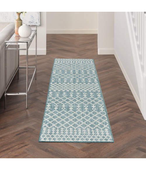Nourison Positano Aqua POS02 2 ft. X 6 ft. Rect. Rug