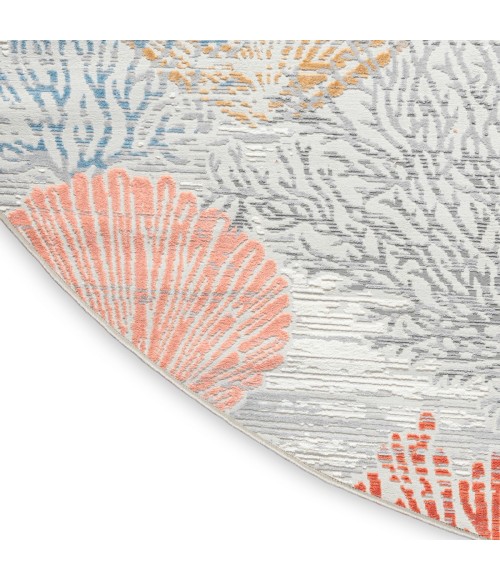Nourison Pompeii Multicolor PMP04 5 ft. 3 in. X Round Rug