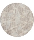 Nourison Grafix Grey GRF39 5 ft. 3 in. X Round Rug