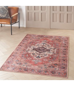 Nourison Brilliance Machine Washable Rust Multicolor WSB03 4 ft. X 6 ft. Rect. Rug