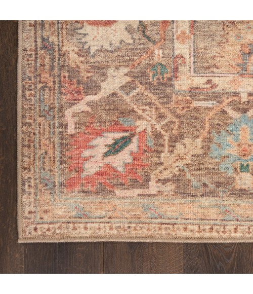 Nourison Vintage Washables Taupe Multicolor VWS09 7 ft. 10 in. X 9 ft. 10 in. Rect. Rug